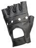JTS Fingerless Leather Motorcycle Gloves